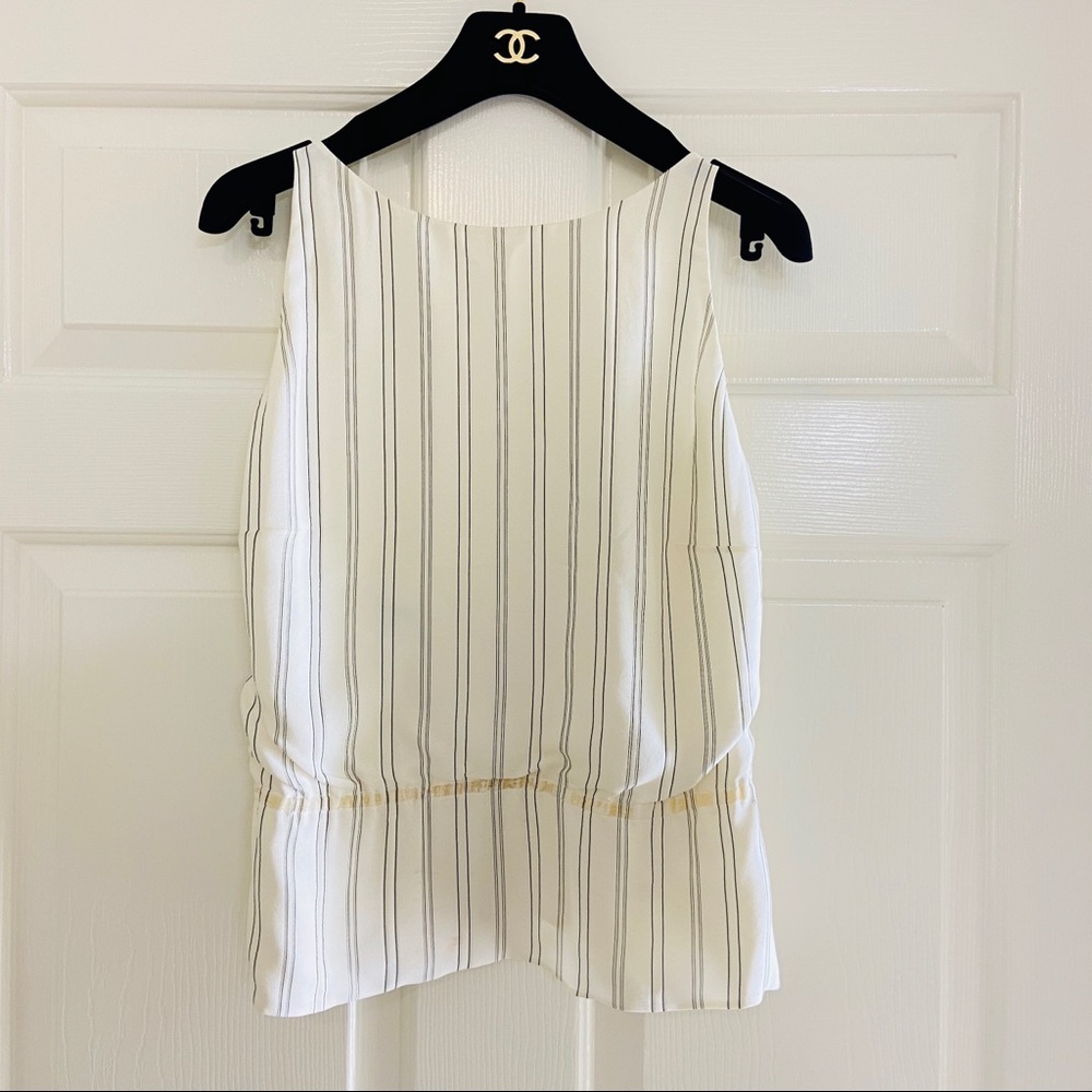 CHANEL SILK TANK BUTTON TOP vintage